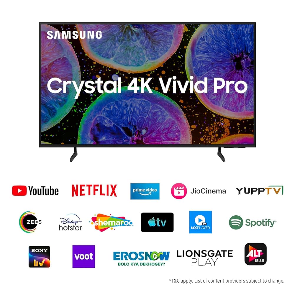 Samsung 189 cm (75 inches) D Series Crystal 4K Vivid Pro Ultra HD Smart LED TV UA75DUE77AKXXL (Black)